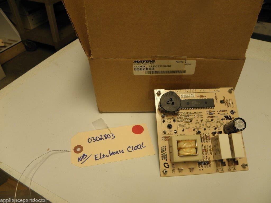 maytag STOVE 0302803 electronic clock NEW IN BOX maytag STOVE 0302803 electronic clock NEW IN BOX